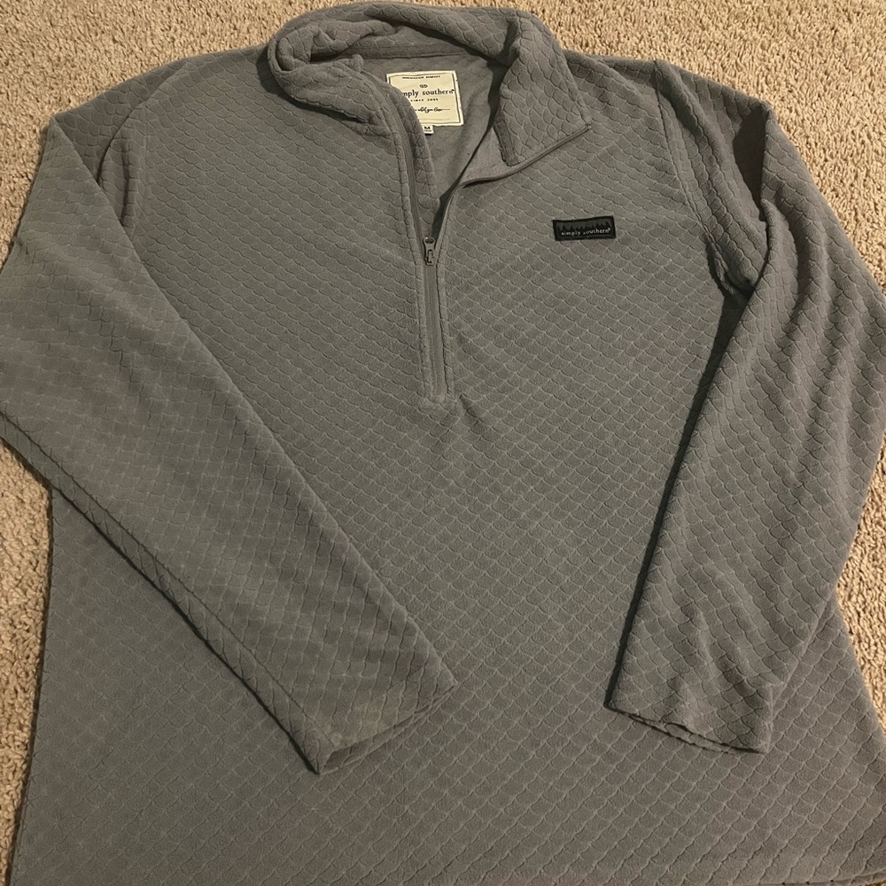 Simply southern women’s Gray Quarter-Zip Pullover